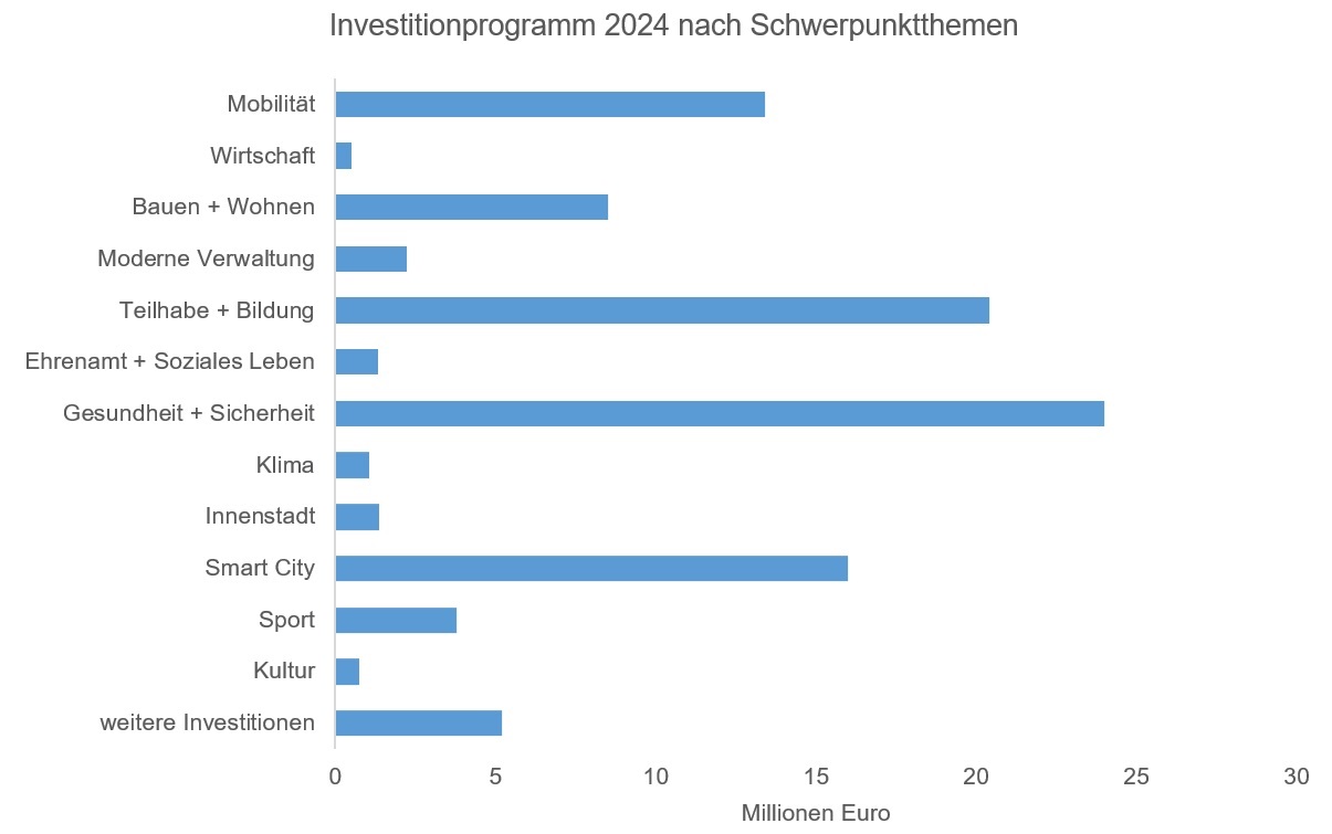 Diagram of the 2024 investment program by key topics