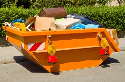 Dumpster with bulky waste