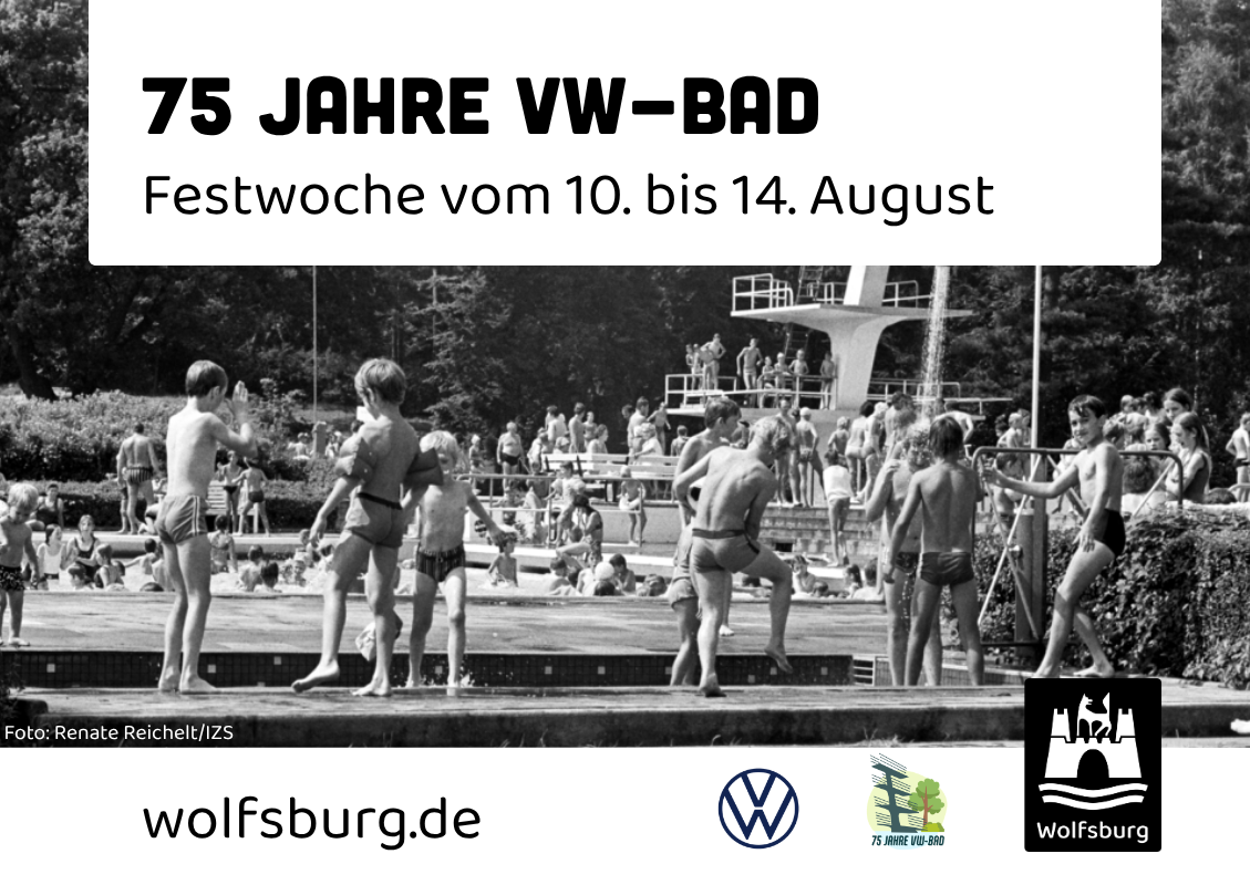 75 Jahre VW-Bad Ankündigung Jubiläumswoche