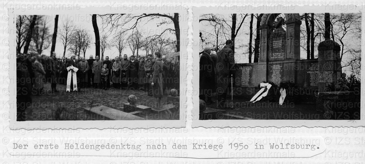 Bilder des Volkstrauertags vom 5 März 1950; Privatbesitz Henning Radtke