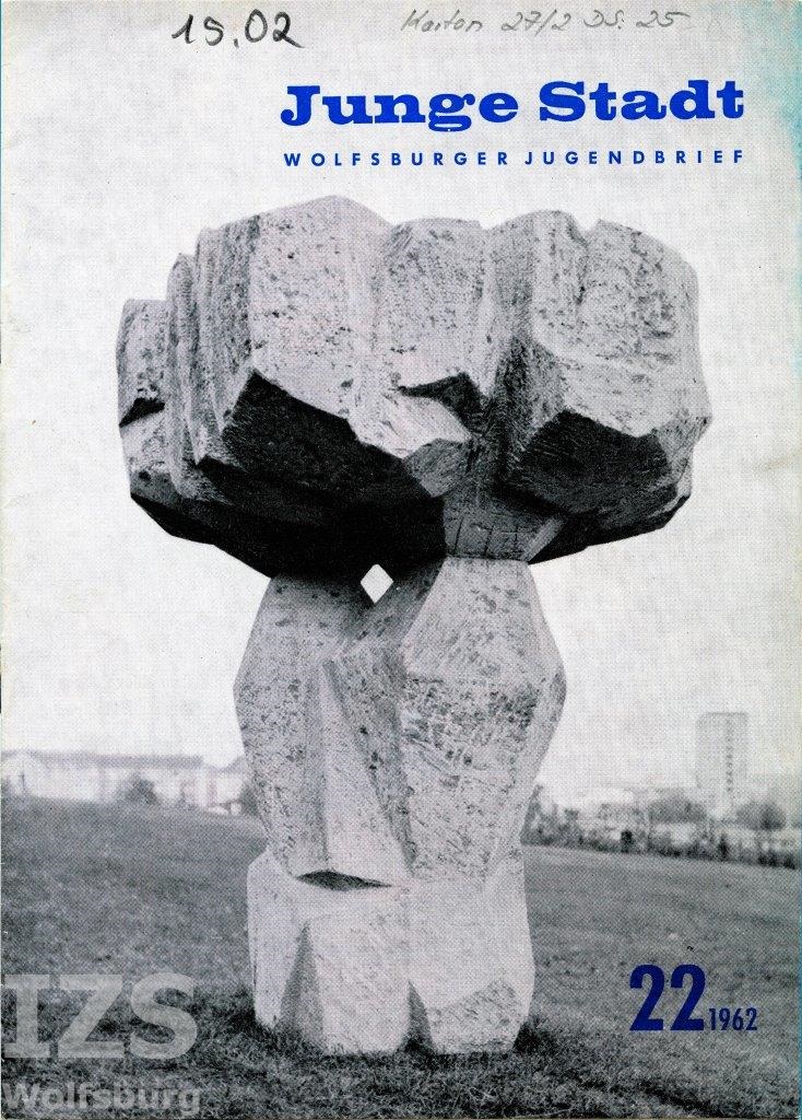 The Lonas sculpture on the cover of the Wolfsburg Youth Letter