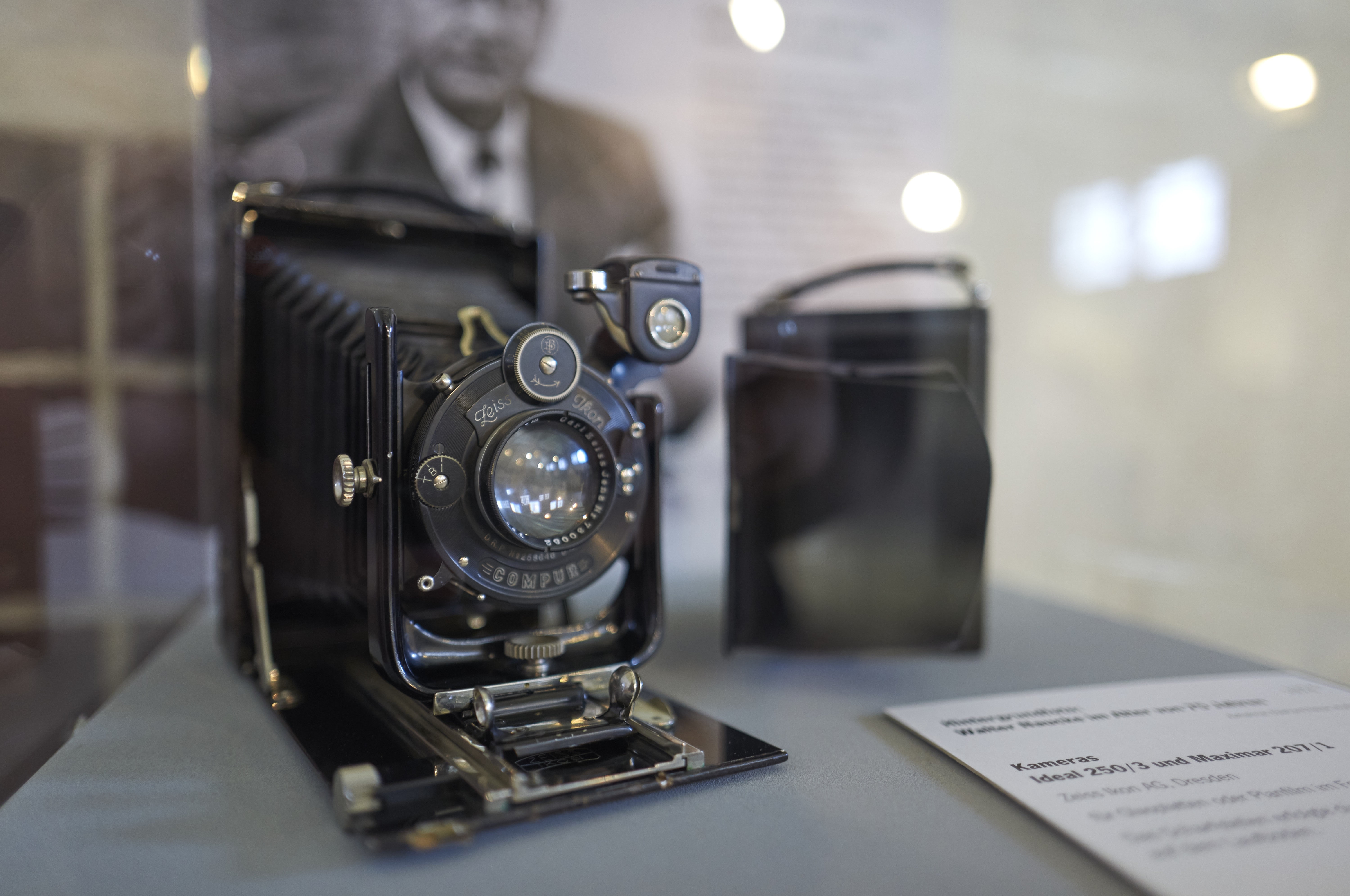 An old camera in the exhibition