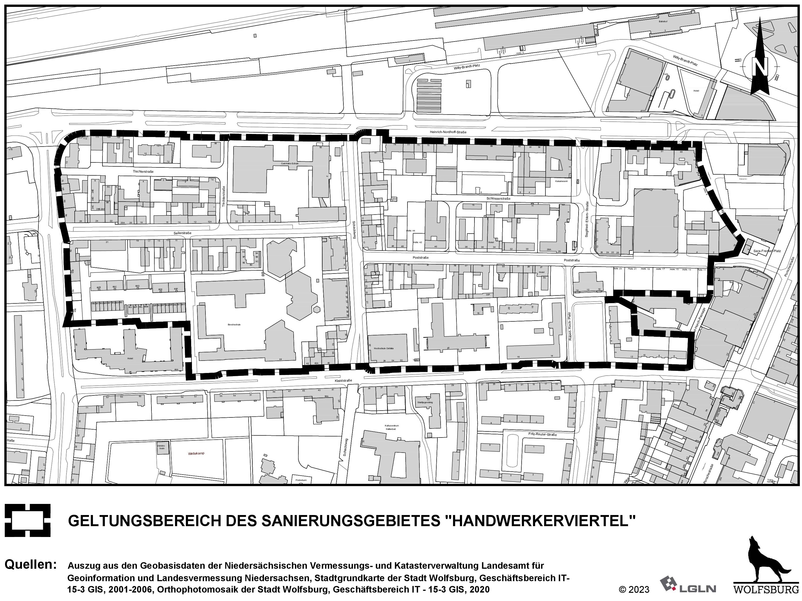 Redevelopment area Handwerkerviertel Map