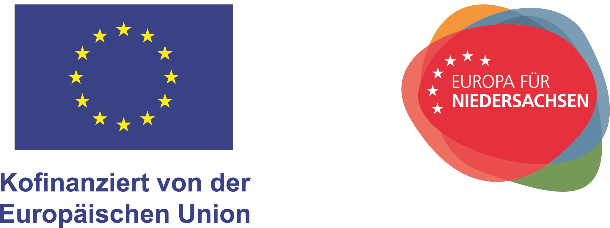 Logos der EU und von der Initiative Europa für Niedersachsen