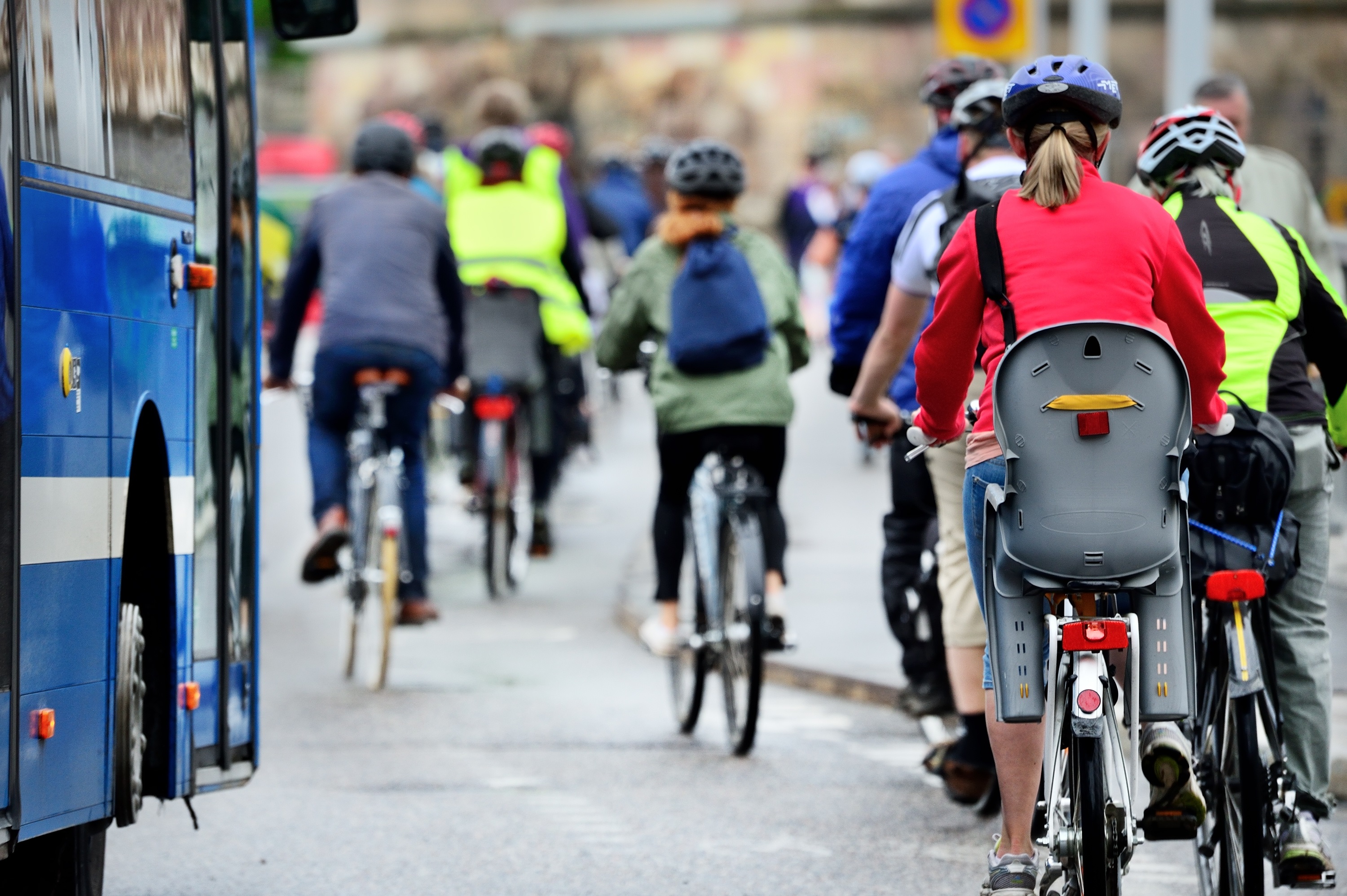 Eine Gruppe von Fahrradfahrern