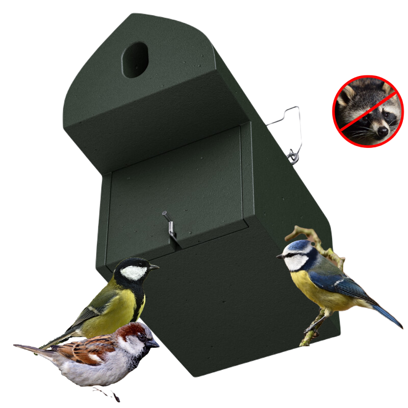 Nesting aid for great tit, tree sparrow, house sparrow, nuthatch, blue tit, marsh tit, wryneck, crested tit, pine tit